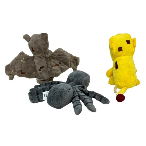 MOJANG Minecraft Lot 6 Creeper Red Bull Pink Pig Bat Spider Ocelot Plush Small - Picture 5 of 11